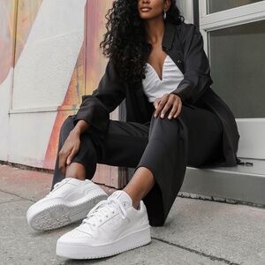 Adidas Originals Women's Forum Bold White Sneaker